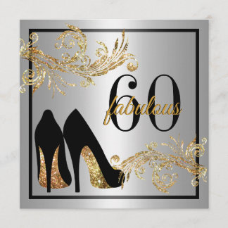 Dancing Shoes - Fabulous 60th Birthday Invitation