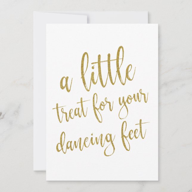 Dancing Shoes Gold Glitter Affordable Sign (Front)