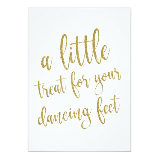 Image of Dancing Shoes Gold Glitter Affordable Sign Invitation