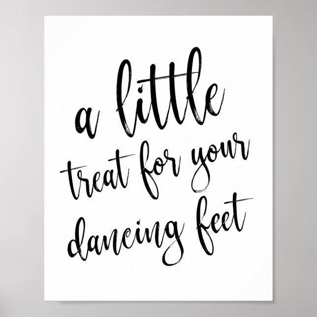 Dancing Shoes Shoes Black and White 8x10 Sign (Front)