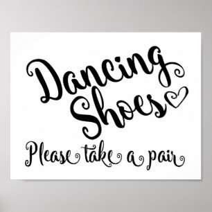 Dancing shoes wedding print