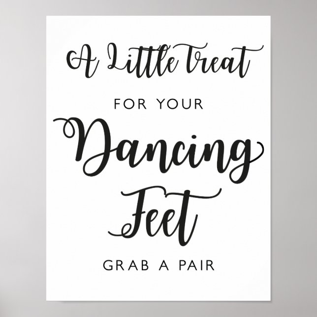 Dancing Shoes Wedding Sign | Modern Calligraphy (Front)
