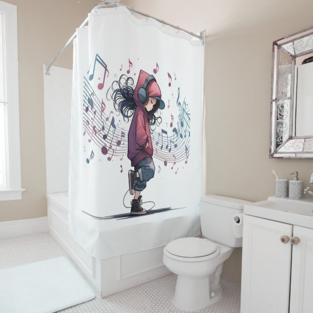 Dancing  shower curtain (In Situ)