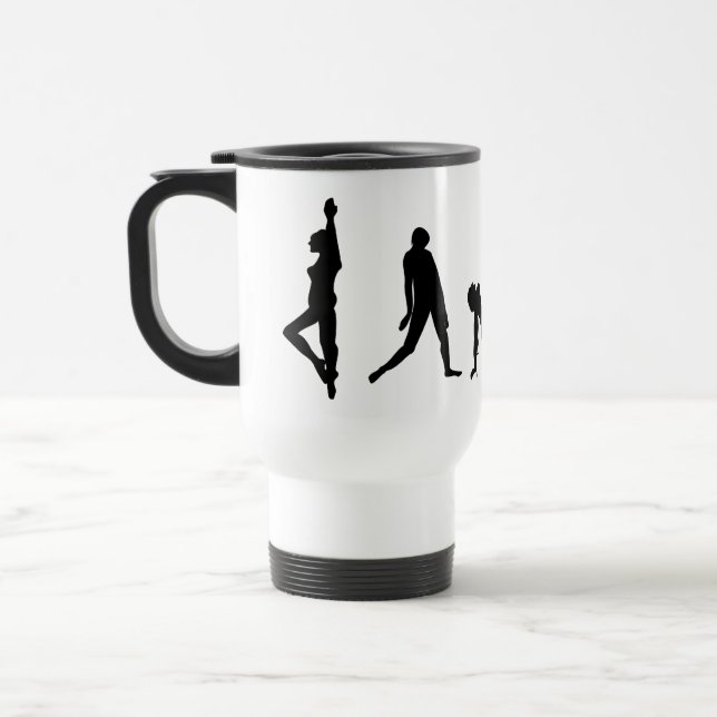 Dancing Silhouette Stainless Steel Travel Mug (Left)