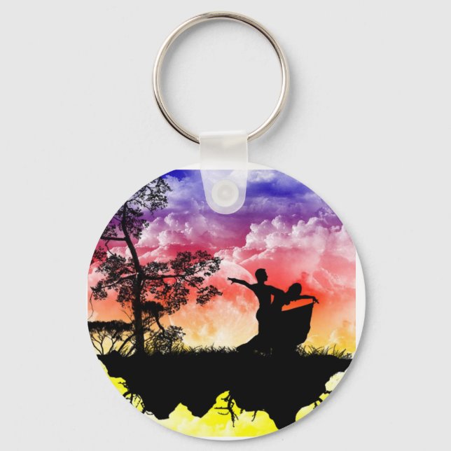 Dancing Silhouettes Key Ring (Front)