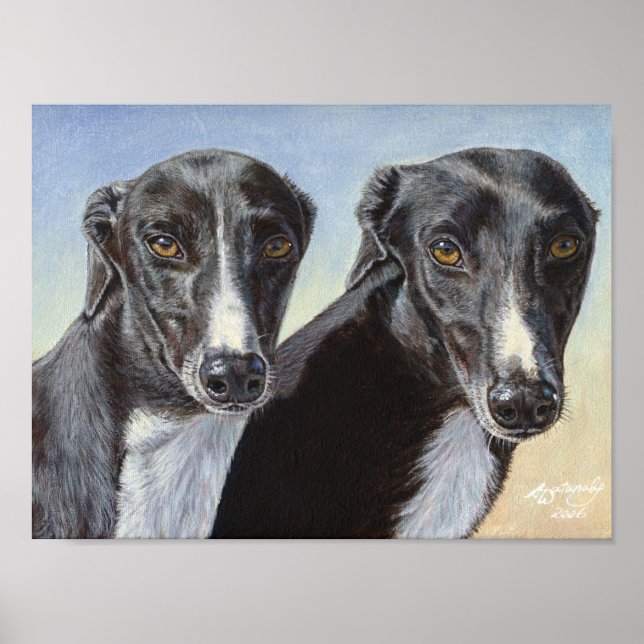 Dancing Sisters Greyhound Dog poster (Front)