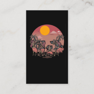 Dancing Skeleton Aloha Women Hawaii Business Card