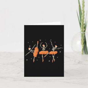 Dancing Skeleton Ballerina Ballet Dance Halloween  Card