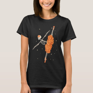 Dancing Skeleton Ballerina Ballet Dance Halloween T-Shirt