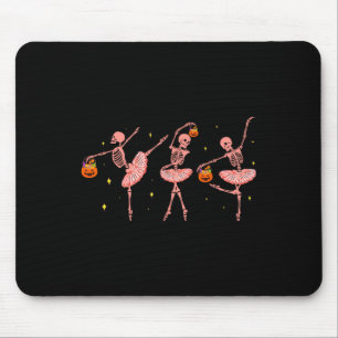 Dancing Skeleton Ballerina Halloween Jack O Lanter Mouse Mat