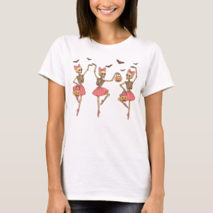 Dancing Skeleton Ballerina Halloween Shirt