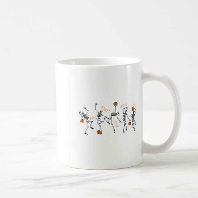Dancing Skeleton Bible Verse Dry Bones Come Alive  Coffee Mug (Right)