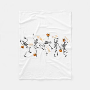 Dancing Skeleton Bible Verse Dry Bones Come Alive Fleece Blanket