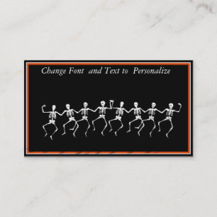 Dancing Skeleton Bones Business Card
