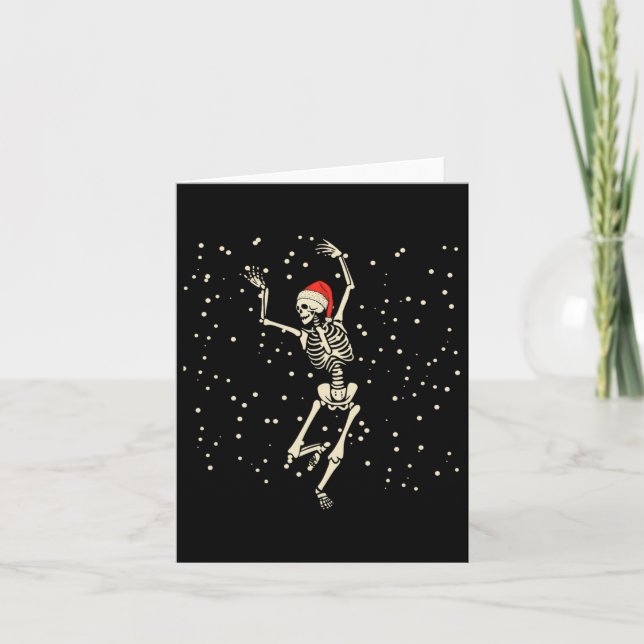 Dancing Skeleton Christmas  Card (Front)