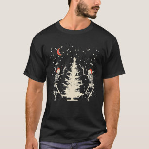 Dancing Skeleton Christmas Goth Christmas Gifts T-Shirt