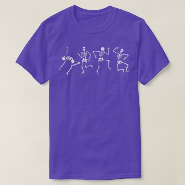 Dancing Skeleton Cool Skull Design Birthday hallow T-Shirt (Design Front)