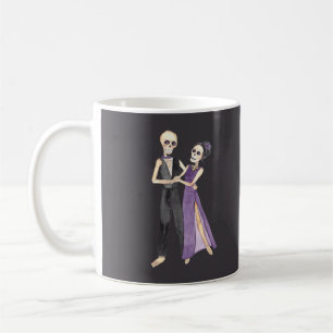 Dancing Skeleton Couple on a Coffee Mug