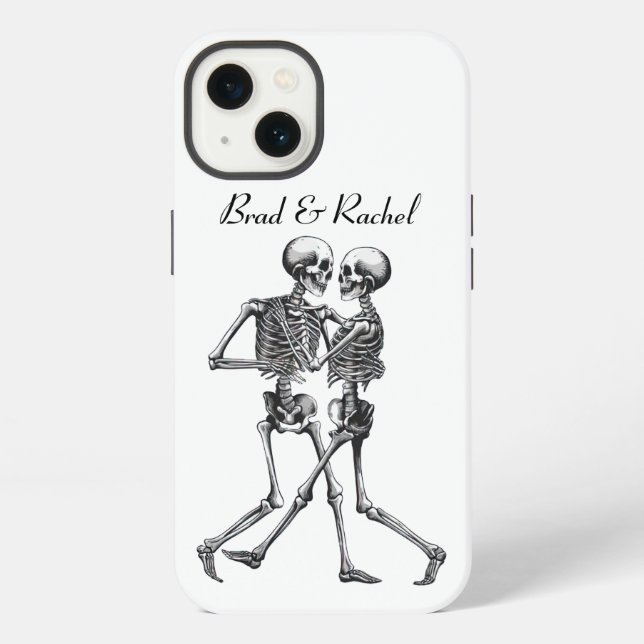 Dancing Skeleton Couple Personalised Phone Case (Back)