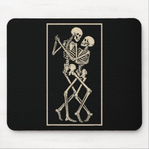Dancing Skeleton Couple – Romantic Gothic Hallowee Mouse Mat