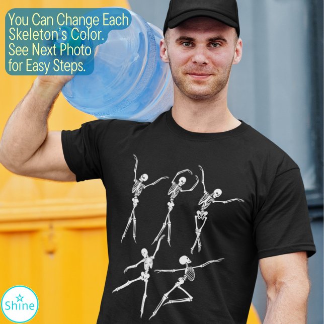 Dancing Skeleton creepy funny ballerinas Halloween T-Shirt (Creator Uploaded)