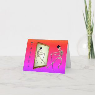 Dancing Skeleton Cute  Thank You Card