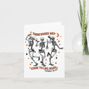 Dancing Skeleton Dry Bones Come Alive Bible Verse  Card