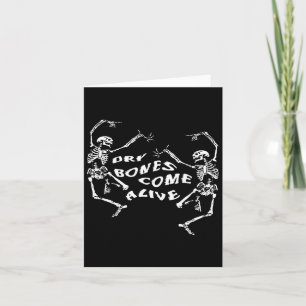 Dancing Skeleton Dry Bones Come Alive Bible Verse Card