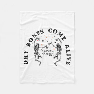Dancing Skeleton Dry Bones Come Alive Bible Verse Fleece Blanket