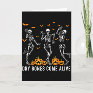 Dancing Skeleton Dry Bones Come Alive Christian Ha Card