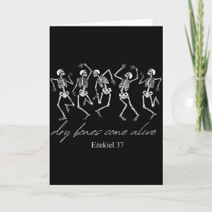 Dancing Skeleton Dry Bones Come Alive Christian Ha Card