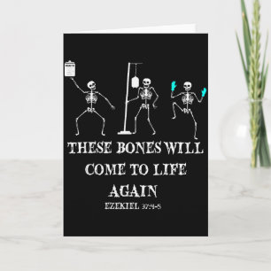 Dancing Skeleton Dry Bones Come Alive Christian Ha Card