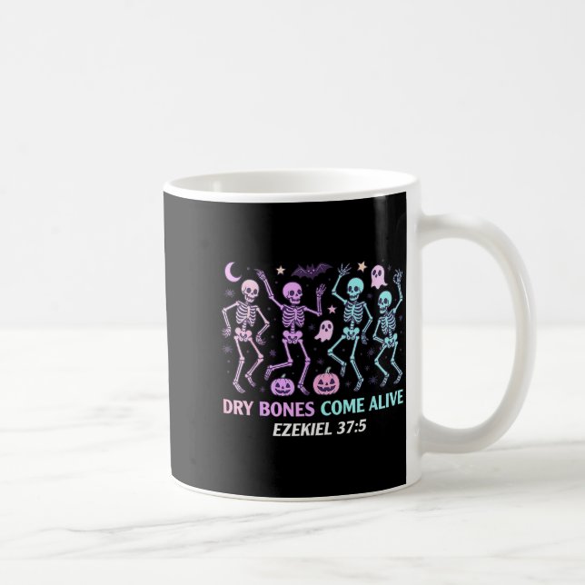 Dancing Skeleton Dry Bones Come Alive Christian Ha Coffee Mug (Right)