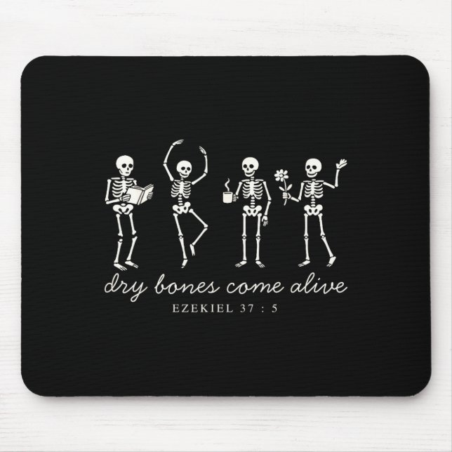 Dancing Skeleton Dry Bones Come Alive Christian Ha Mouse Mat (Front)