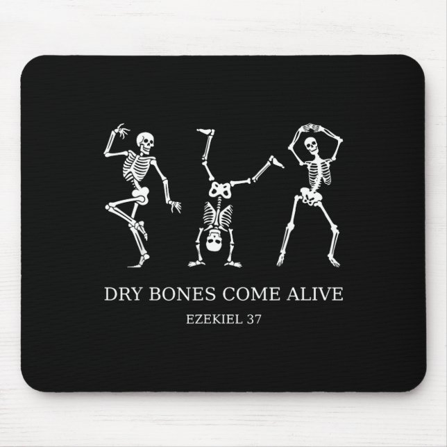 Dancing Skeleton Dry Bones Come Alive Christian Ha Mouse Mat (Front)