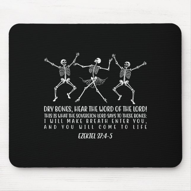 Dancing Skeleton Dry Bones Come Alive Christian Ha Mouse Mat (Front)