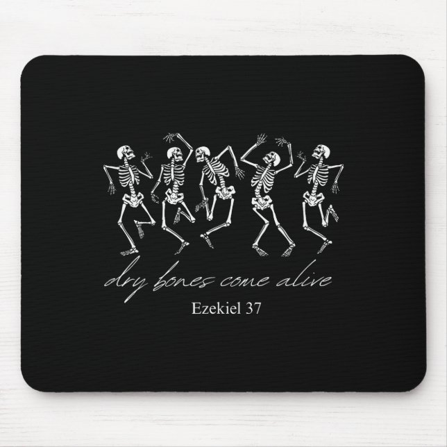 Dancing Skeleton Dry Bones Come Alive Christian Ha Mouse Mat (Front)