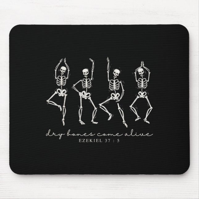 Dancing Skeleton Dry Bones Come Alive Christian Ha Mouse Mat (Front)