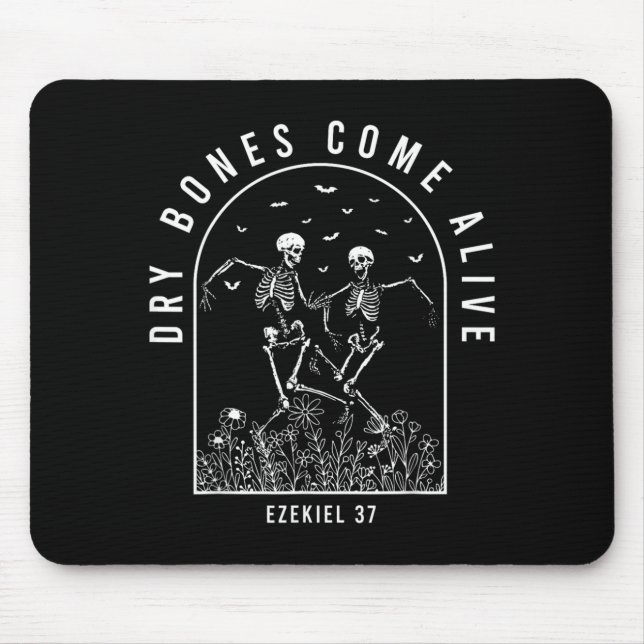 Dancing Skeleton Dry Bones Come Alive Christian Mouse Mat (Front)