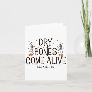 Dancing Skeleton Dry Bones Come Alive Halloween Ch Card