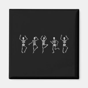 Dancing Skeleton Funny Halloween Costume Skull Magnet