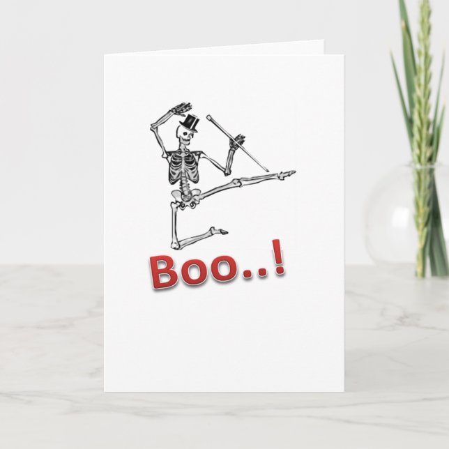 Dancing Skeleton funny Halloween fab Card  (Front)