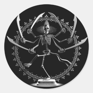 Dancing Skeleton Goddess Stickers