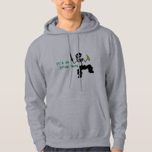 Dancing Skeleton Green Beer, Funny St. Patrick's  Hoodie