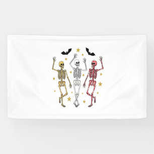 Dancing Skeleton Halloween Banner