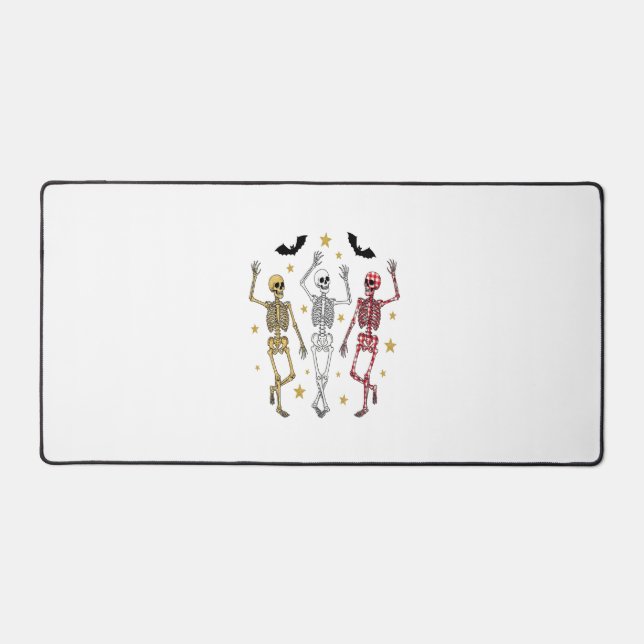 Dancing Skeleton Halloween Desk Mat (Front)