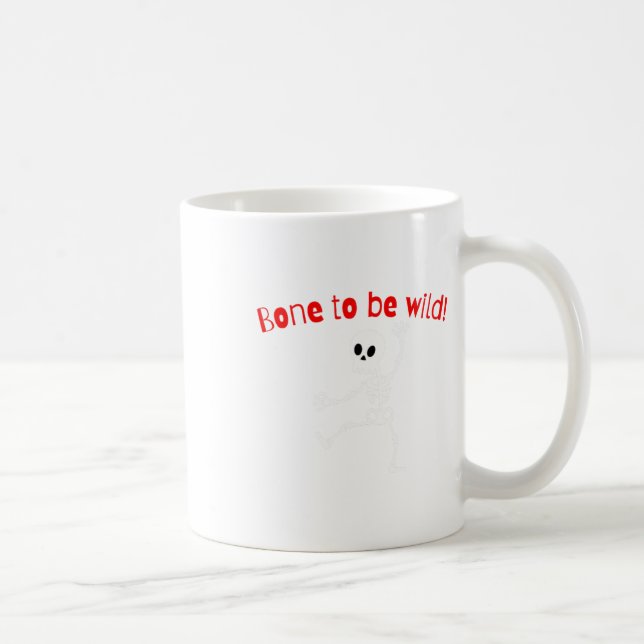 Dancing Skeleton Halloween Funny Bone Wild  Coffee Mug (Right)