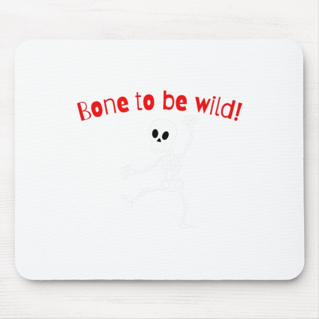 Dancing Skeleton Halloween Funny Bone Wild  Mouse Mat (Front)