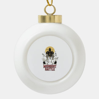 Dancing Skeleton Halloween Haunted Manor Vintage G Ceramic Ball Christmas Ornament
