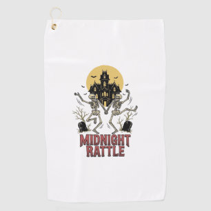 Dancing Skeleton Halloween Haunted Manor Vintage G Golf Towel